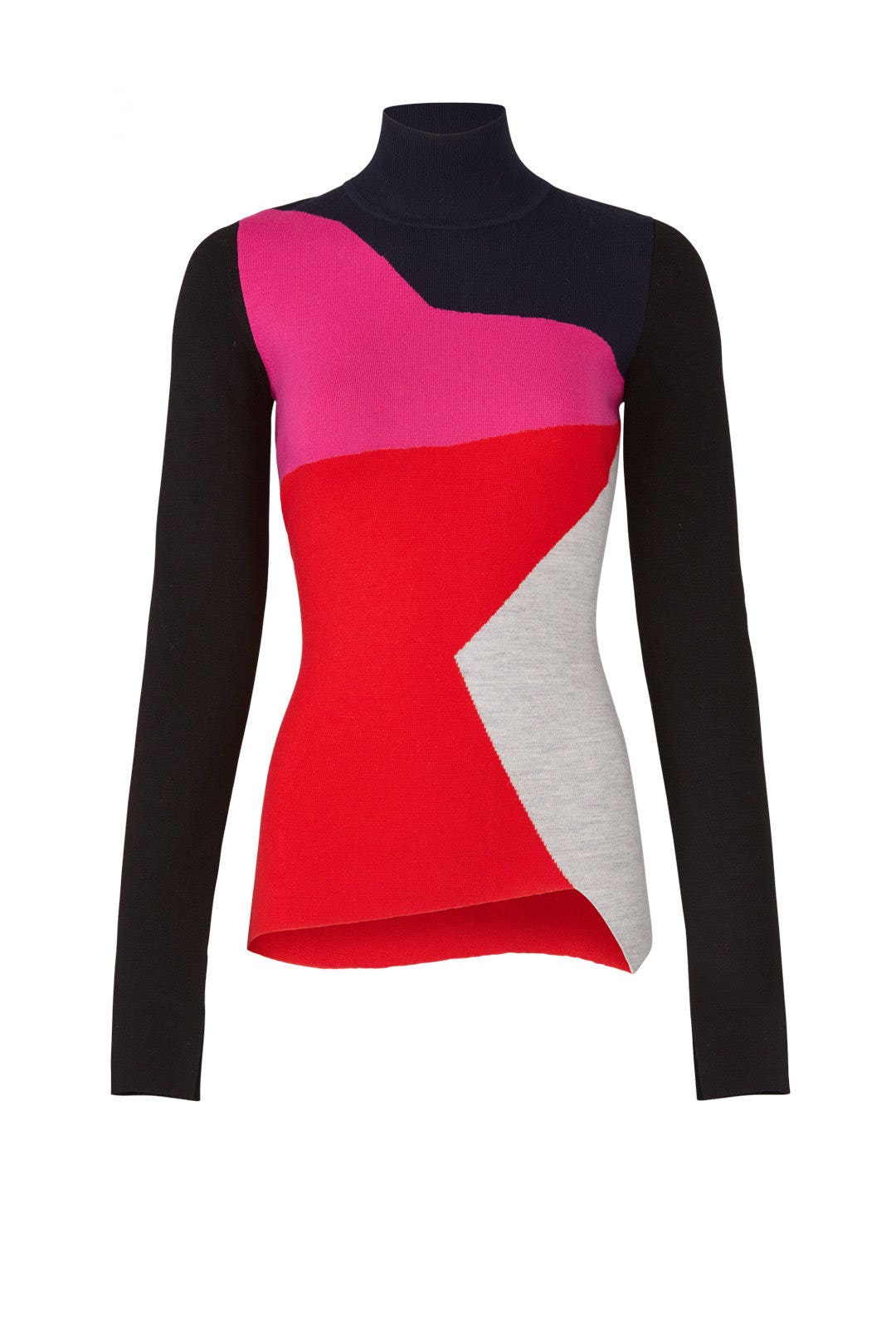 Colorblock Turtleneck Knit by Diane von Furstenberg