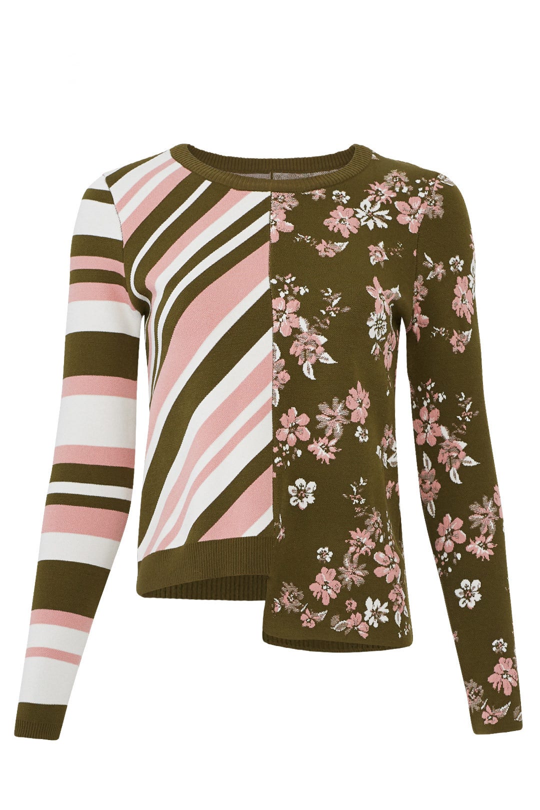 Twilight Floral Striped Pullover by Milly