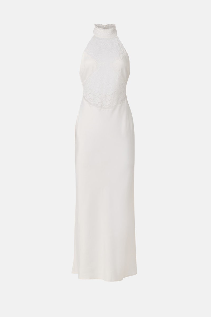 Serenade Lace Halter Maxi Dress by THIRD FORM - Photo 4