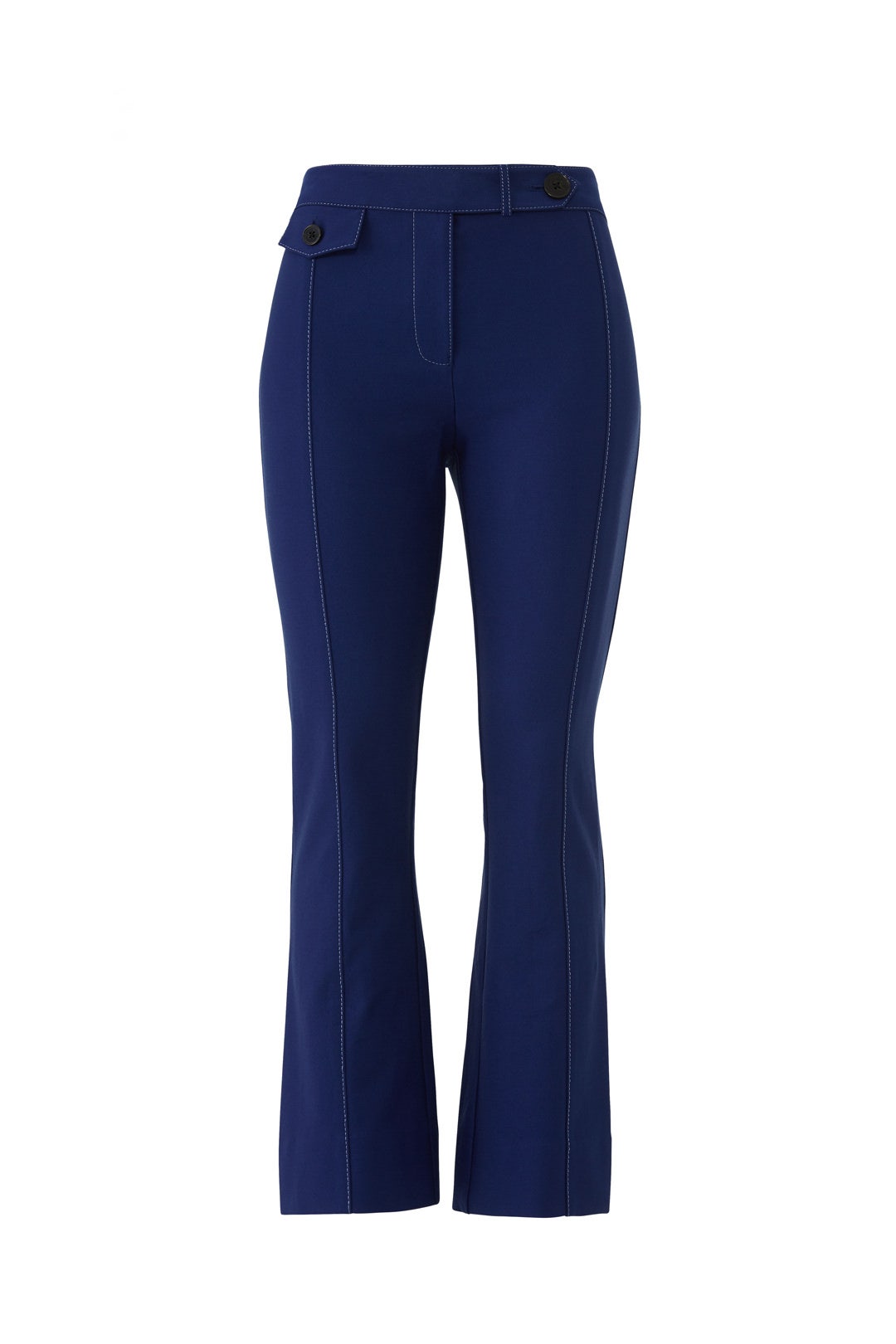 Military Blue Flared Trousers by Derek Lam 10 Crosby