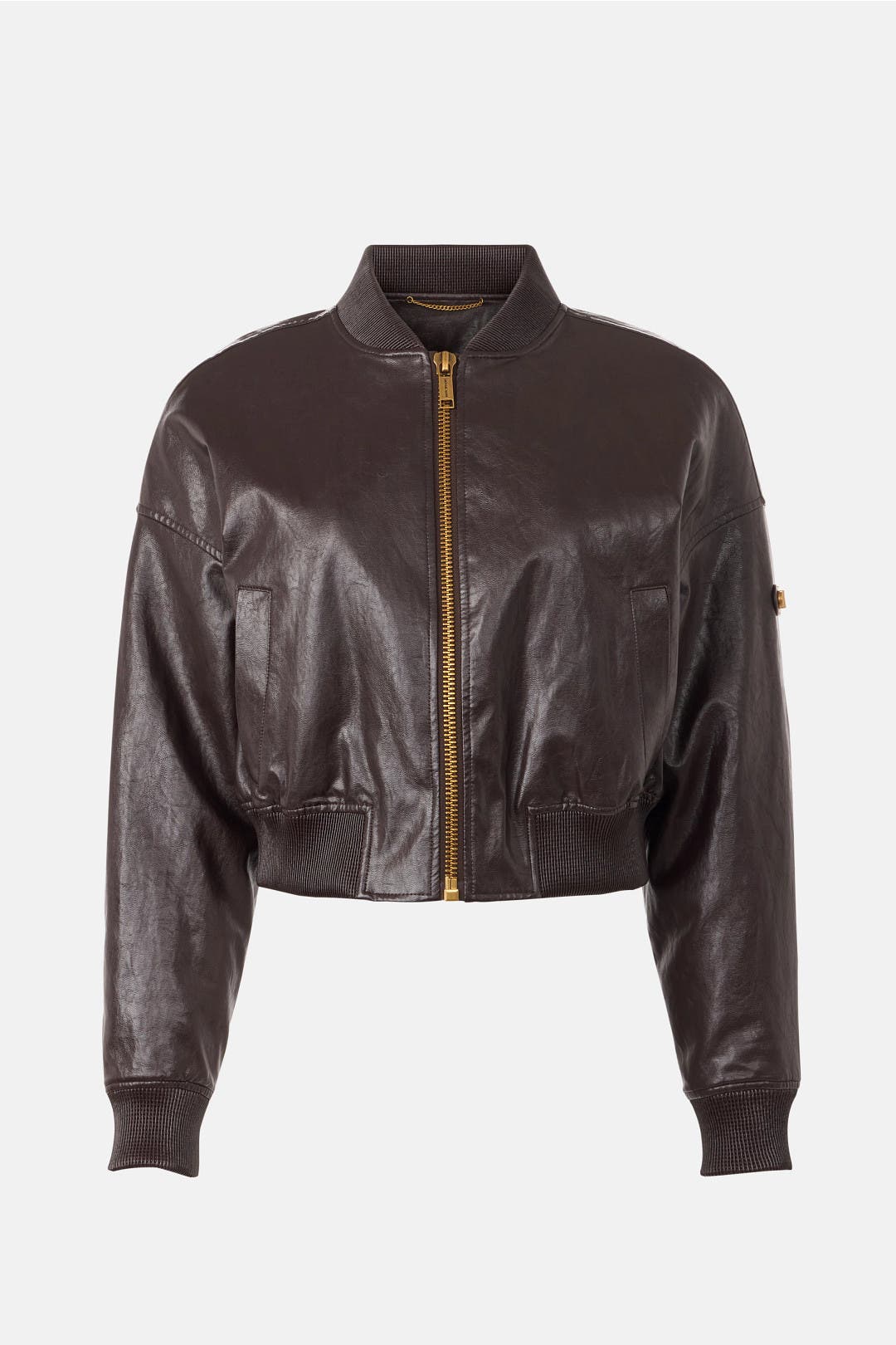 Crop Faux Leather Blouson Jacket by MICHAEL KORS | Rent the