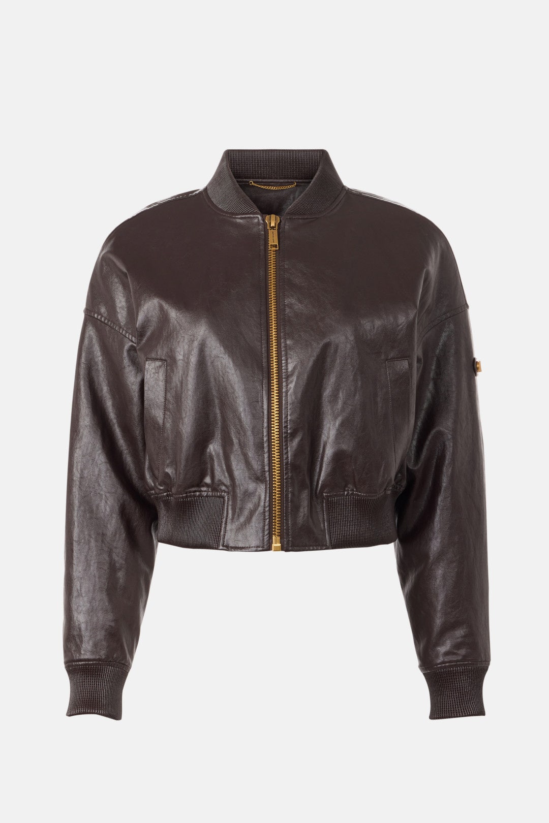 Crop Faux Leather Blouson Jacket by MICHAEL KORS 4