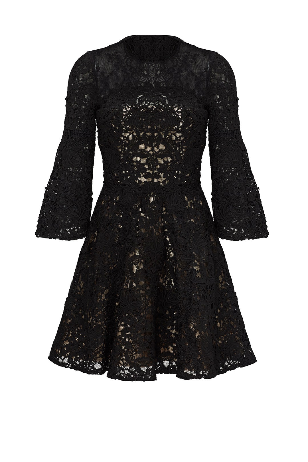 Black Bell Swirl Dress by ML Monique Lhuillier 3