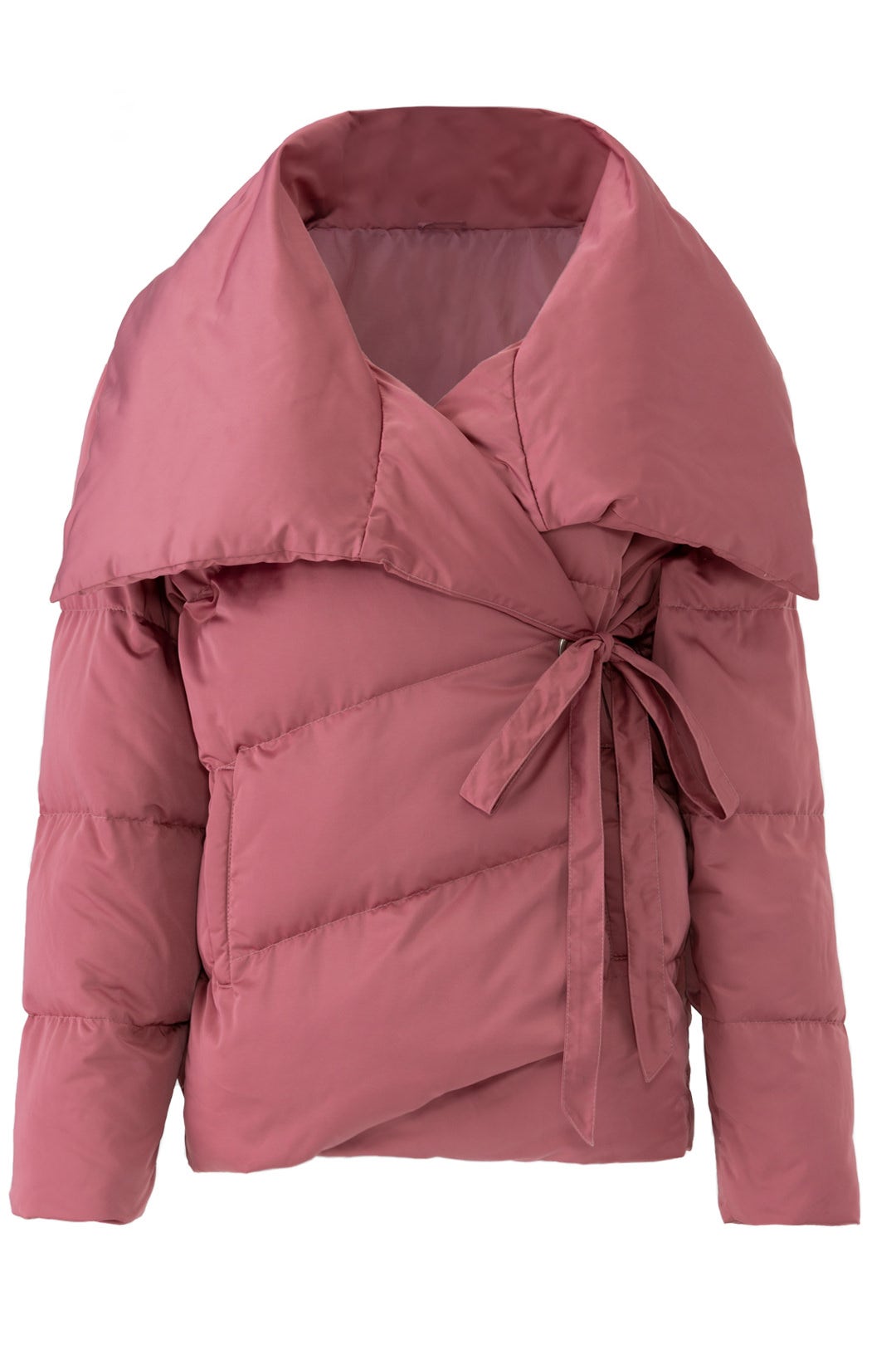 Pink Wrap Puffer Jacket by Avec Les Filles 3