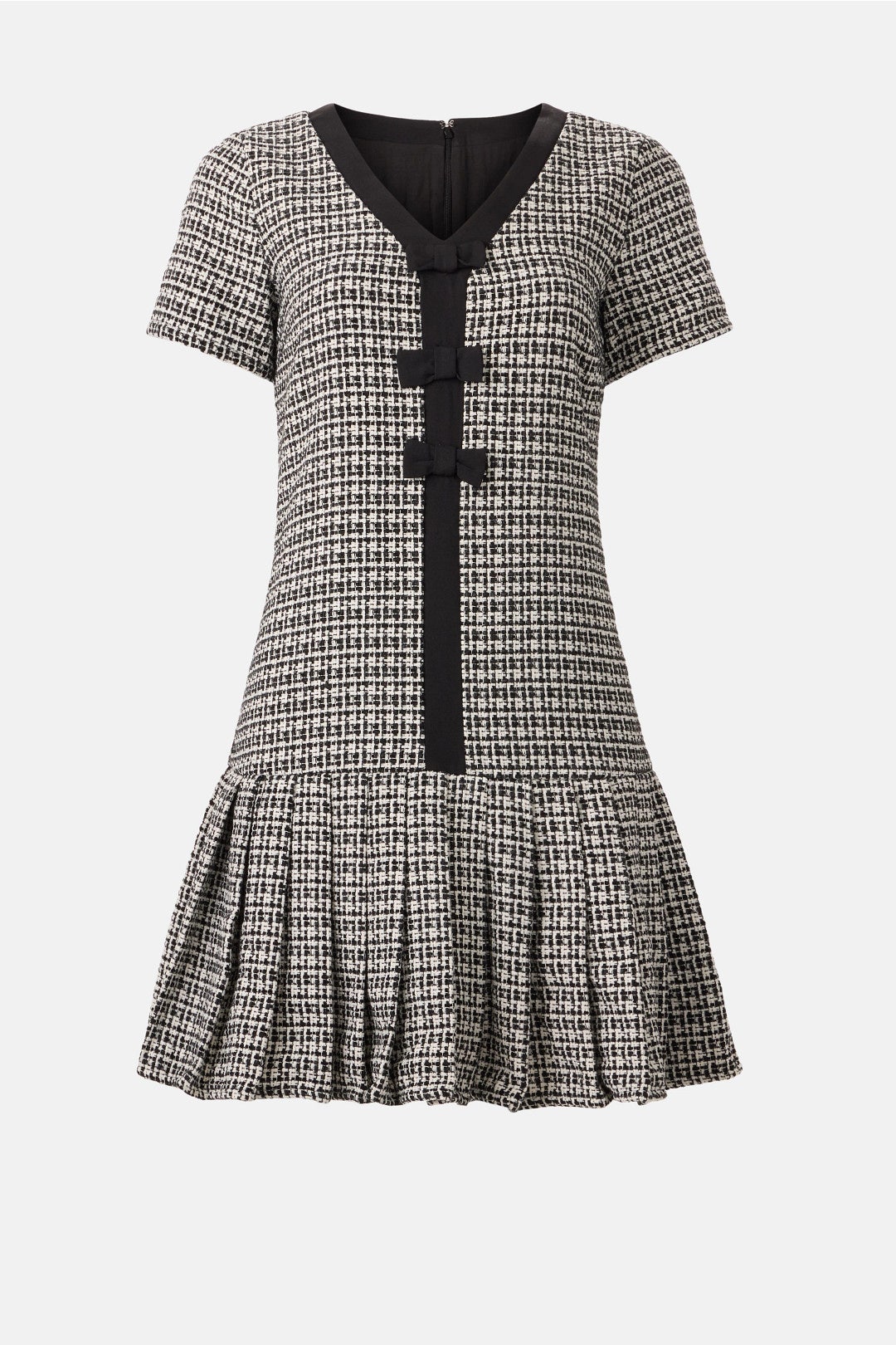 Box Pleated Combo Bow Dress by CeCe 4