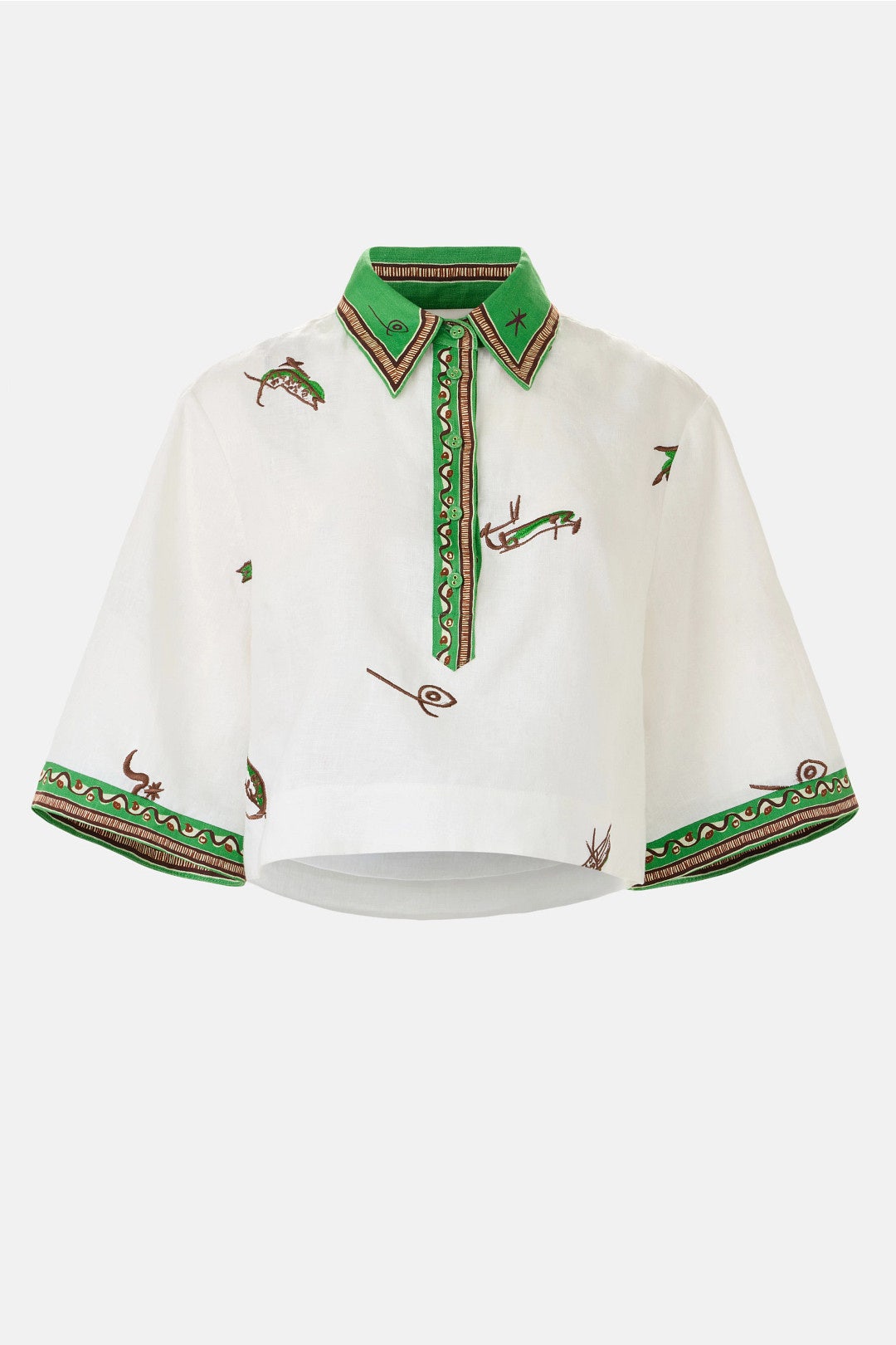 Wanda Cropped Shirt by ALÉMAIS