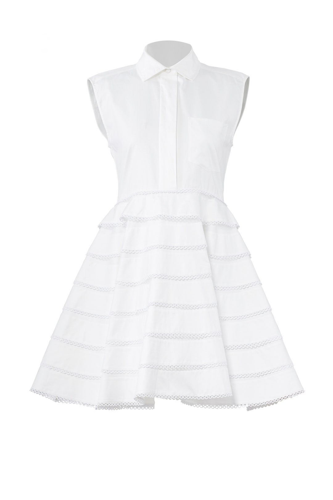 White Crochet Shirtdress by Carven 3