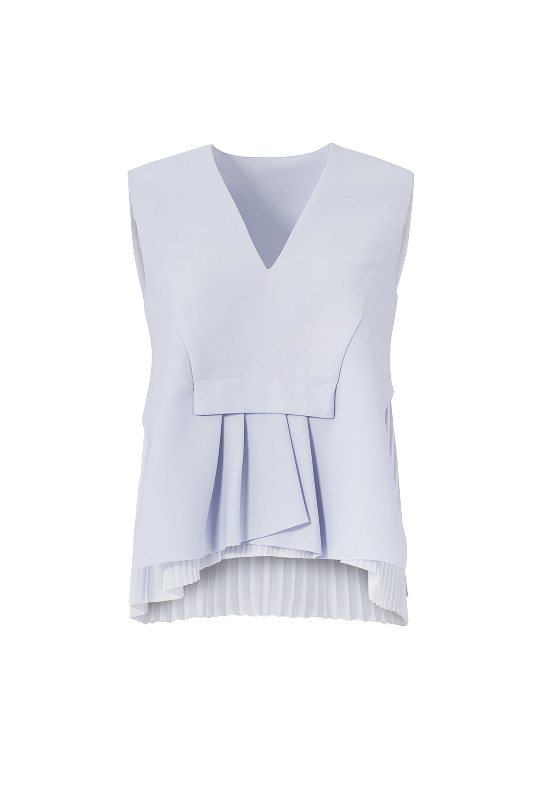 Blue Satin Reverse Top by Carven