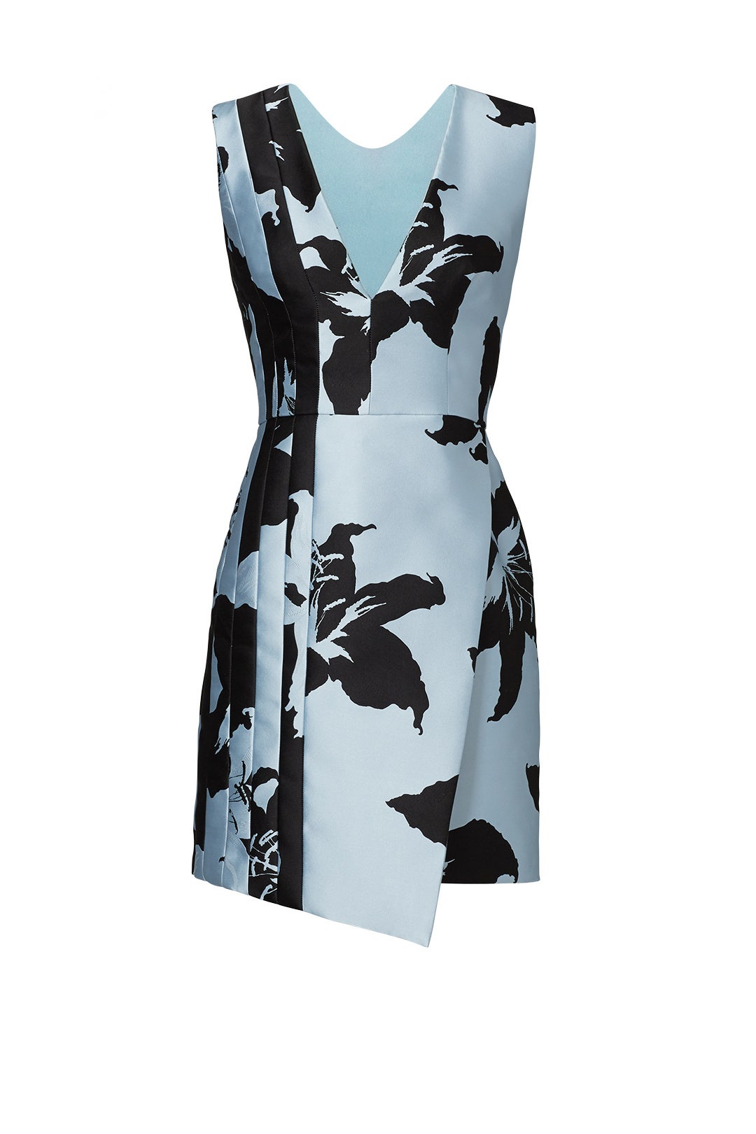 Blue Hibiscus V-Neck Dress by J. Mendel 3