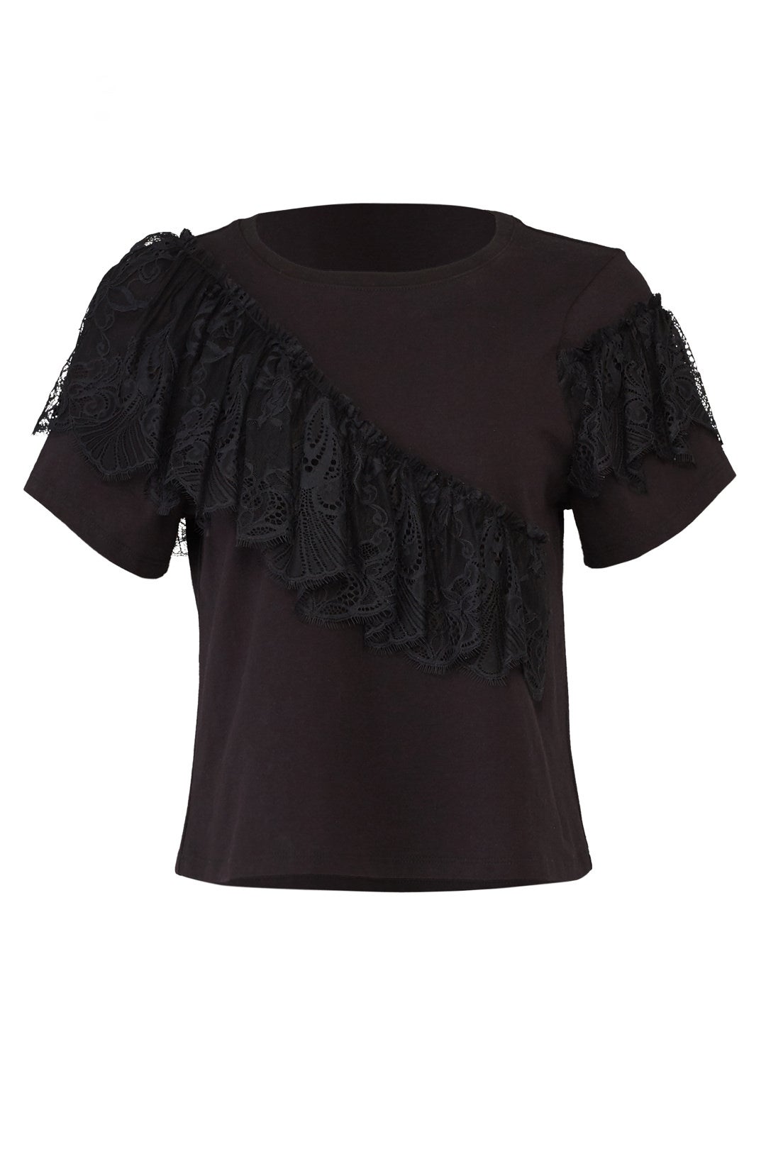 Black Ruffle Mia Top by Cinq à Sept