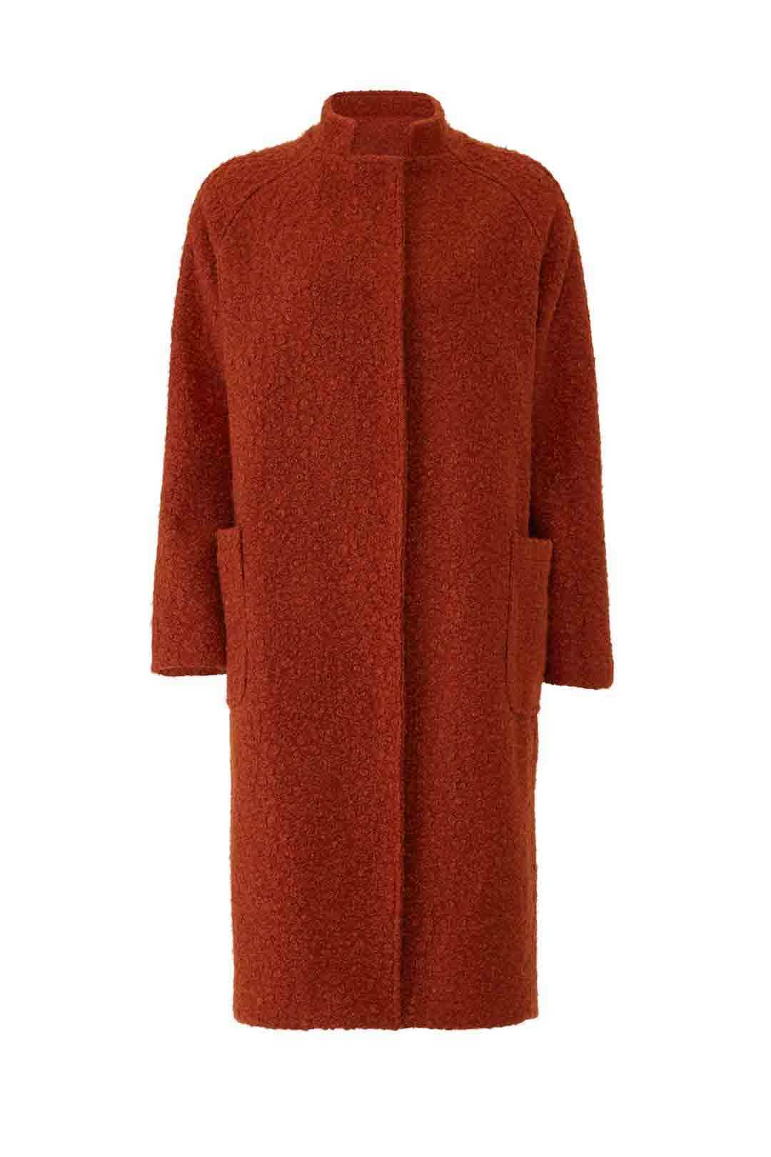 Rust Rachel Boucle Coat by Greylin 3