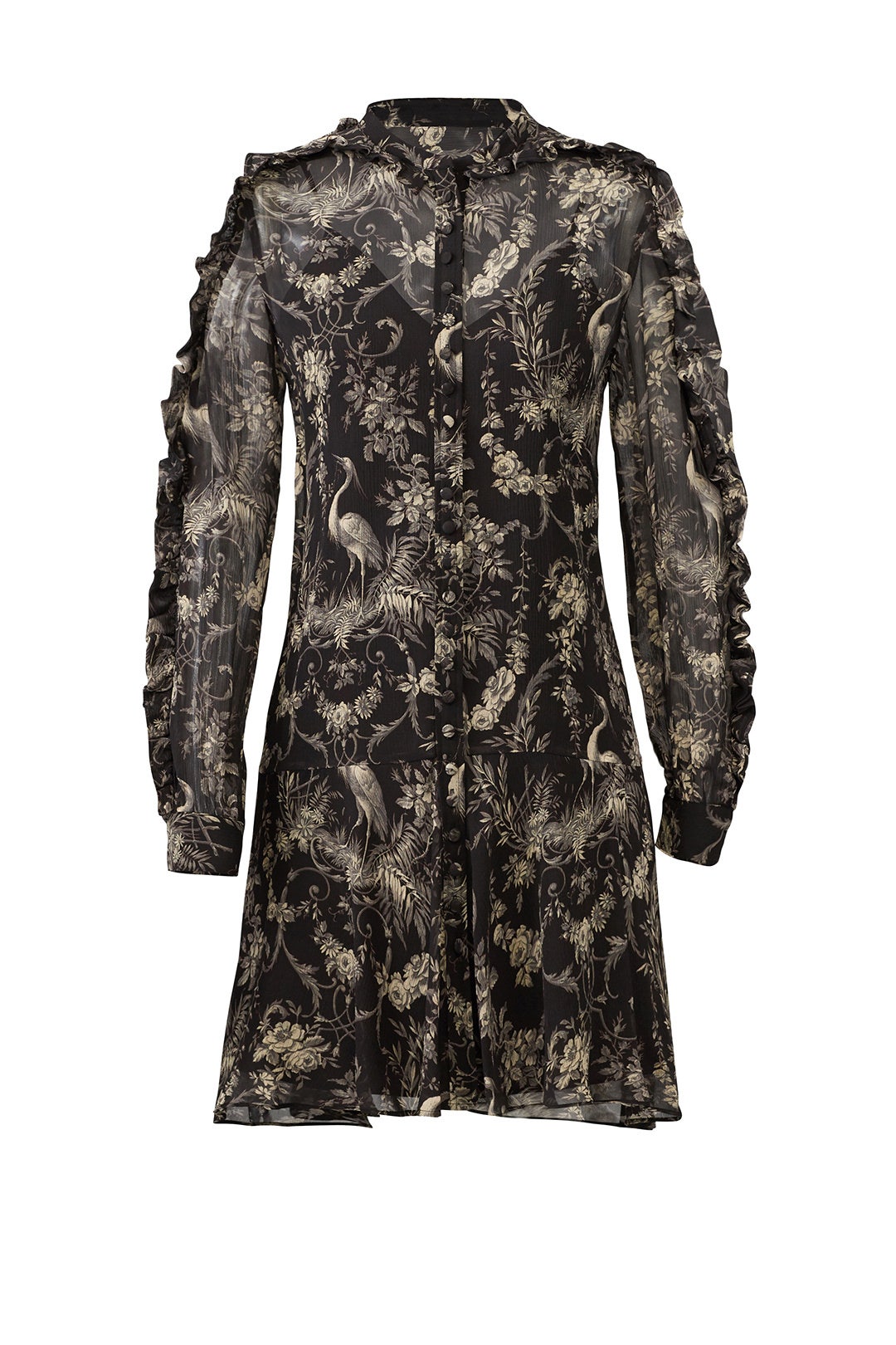 Black Sheer Birdy Dress by The Kooples