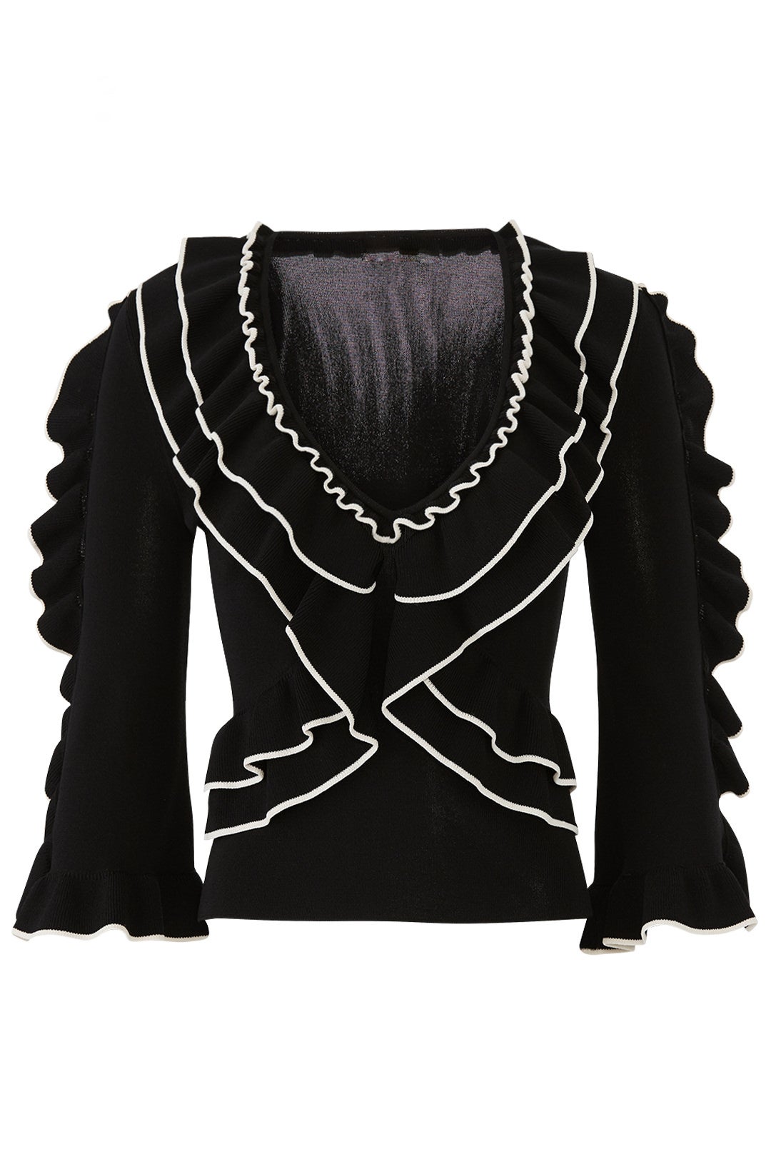 Shiva Ruffle Sweater by Ronny Kobo