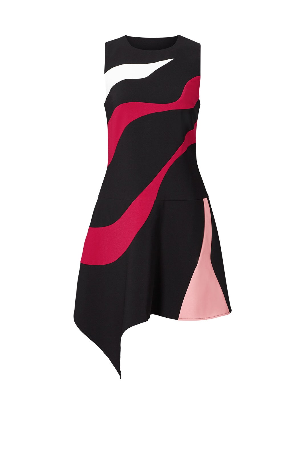 Color Ripple Asymmetrical Dress by Adelyn Rae