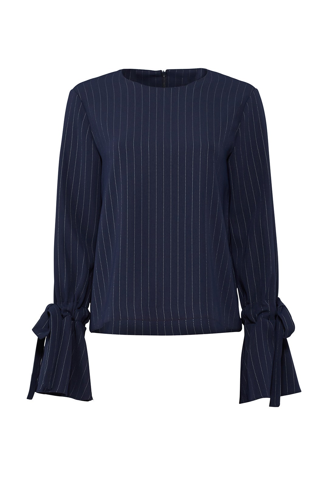 Navy Pinstripe Tie Top by J.O.A.