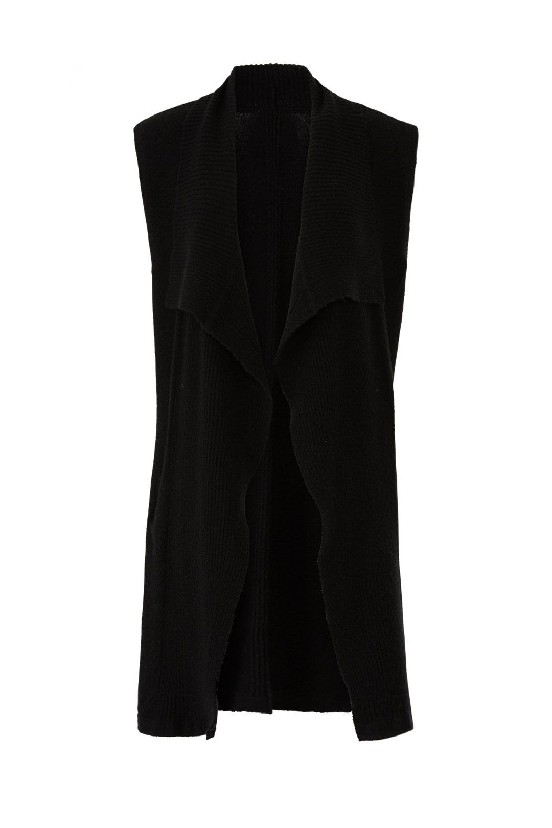Black Long Knit Vest by Michael Stars