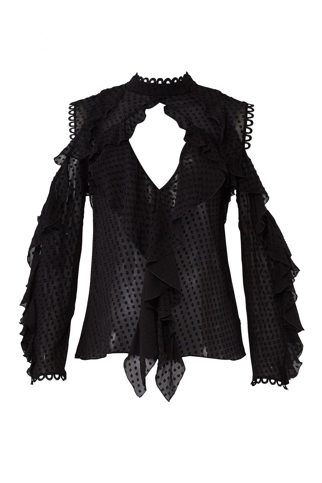 Ruffle Cold Shoulder Top by Nicholas 3