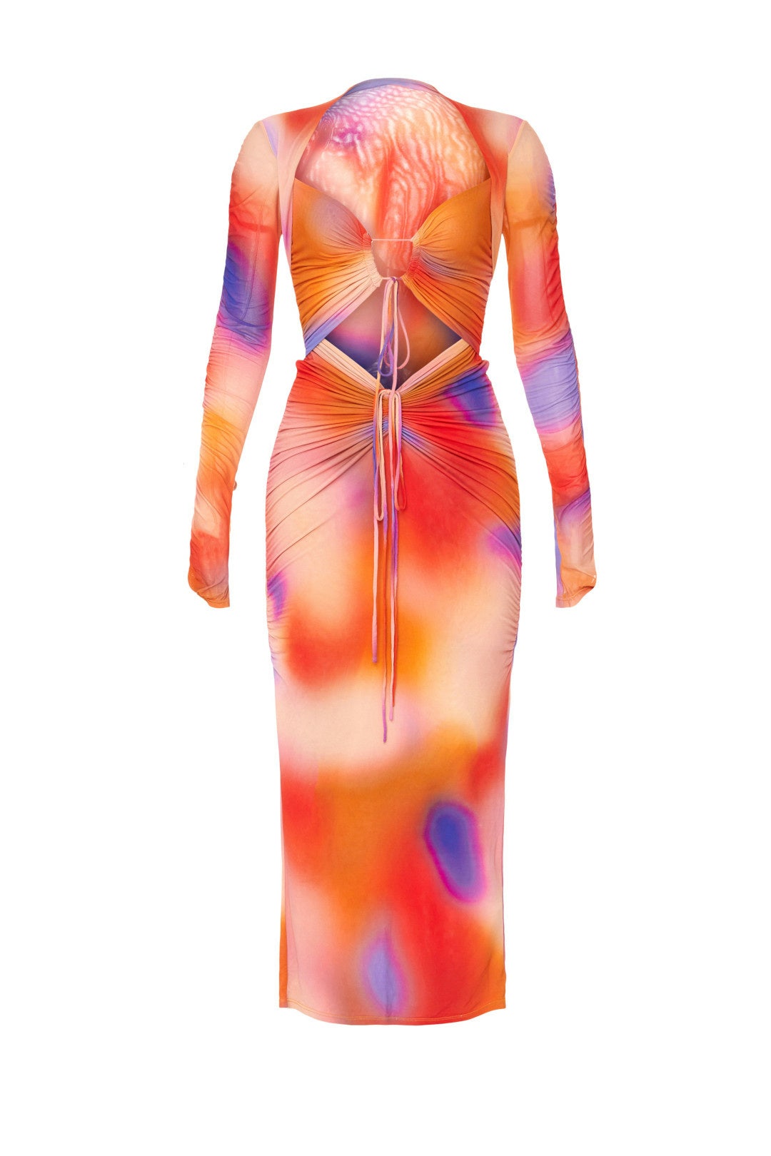 Printed Drawstring Dress by LAPOINTE 4