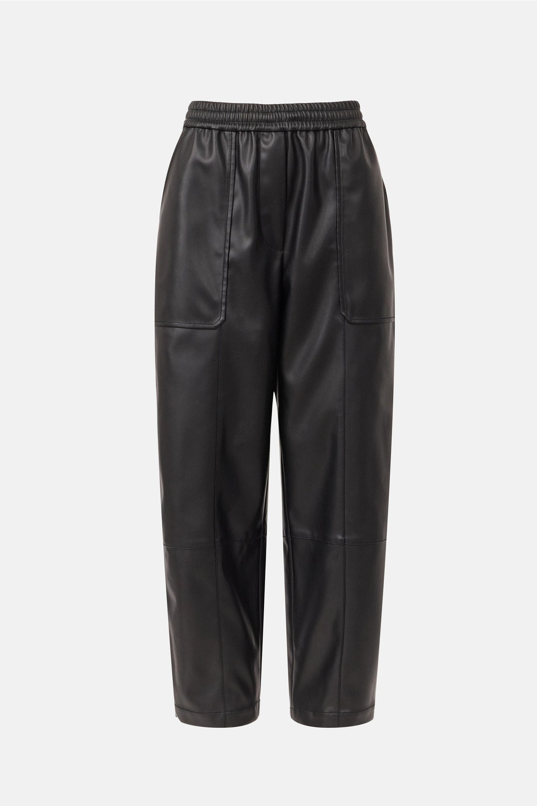 Faux Leather Pull On Trouser
