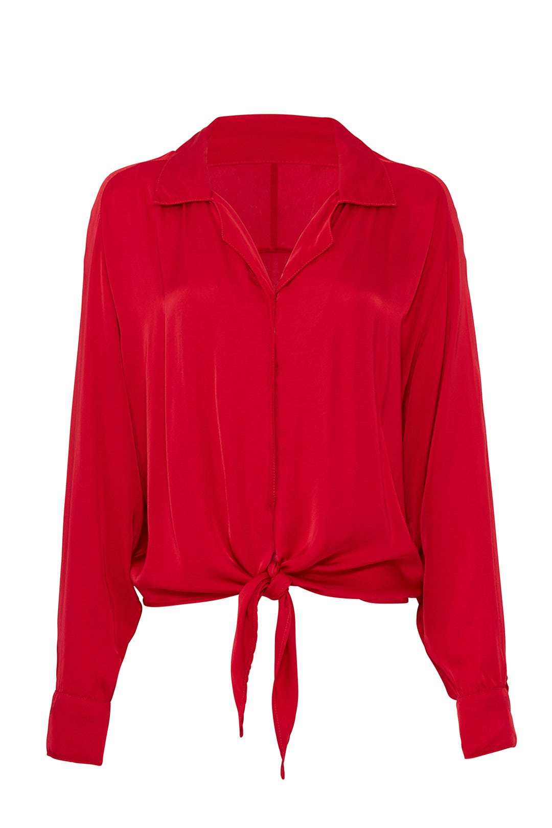 Red Tie Front Shirt by Fifteen Twenty