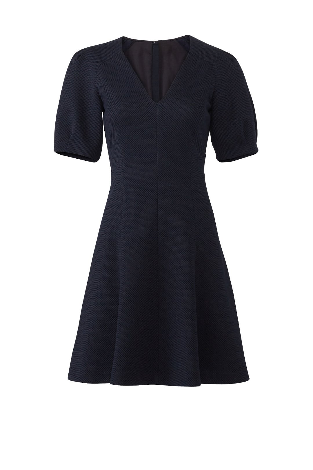 Navy Stretch Textured Dress by Rebecca Taylor NYC