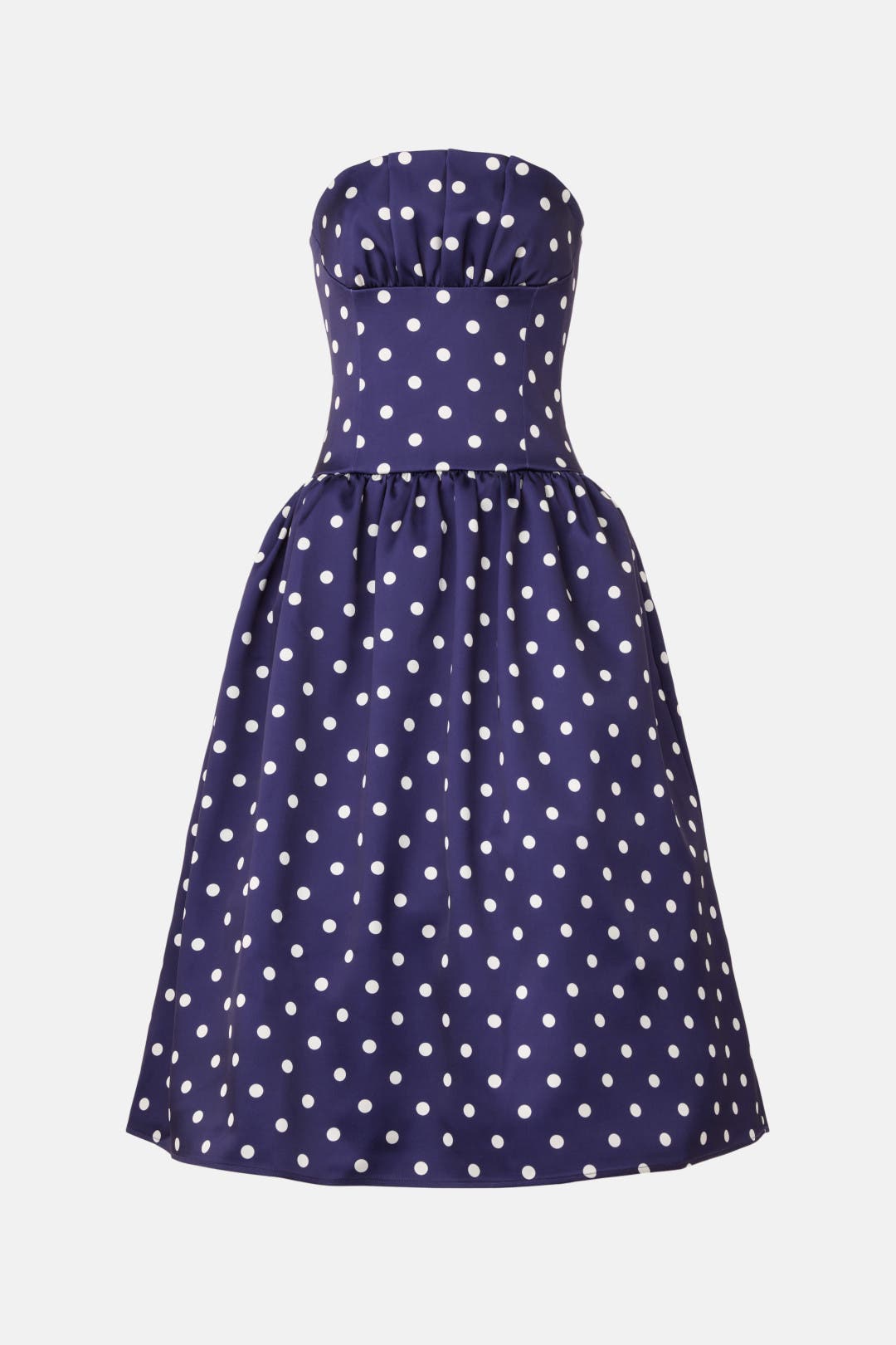 Polka Dot Satin Midi Dress by Self-Portrait | Rent the Runway