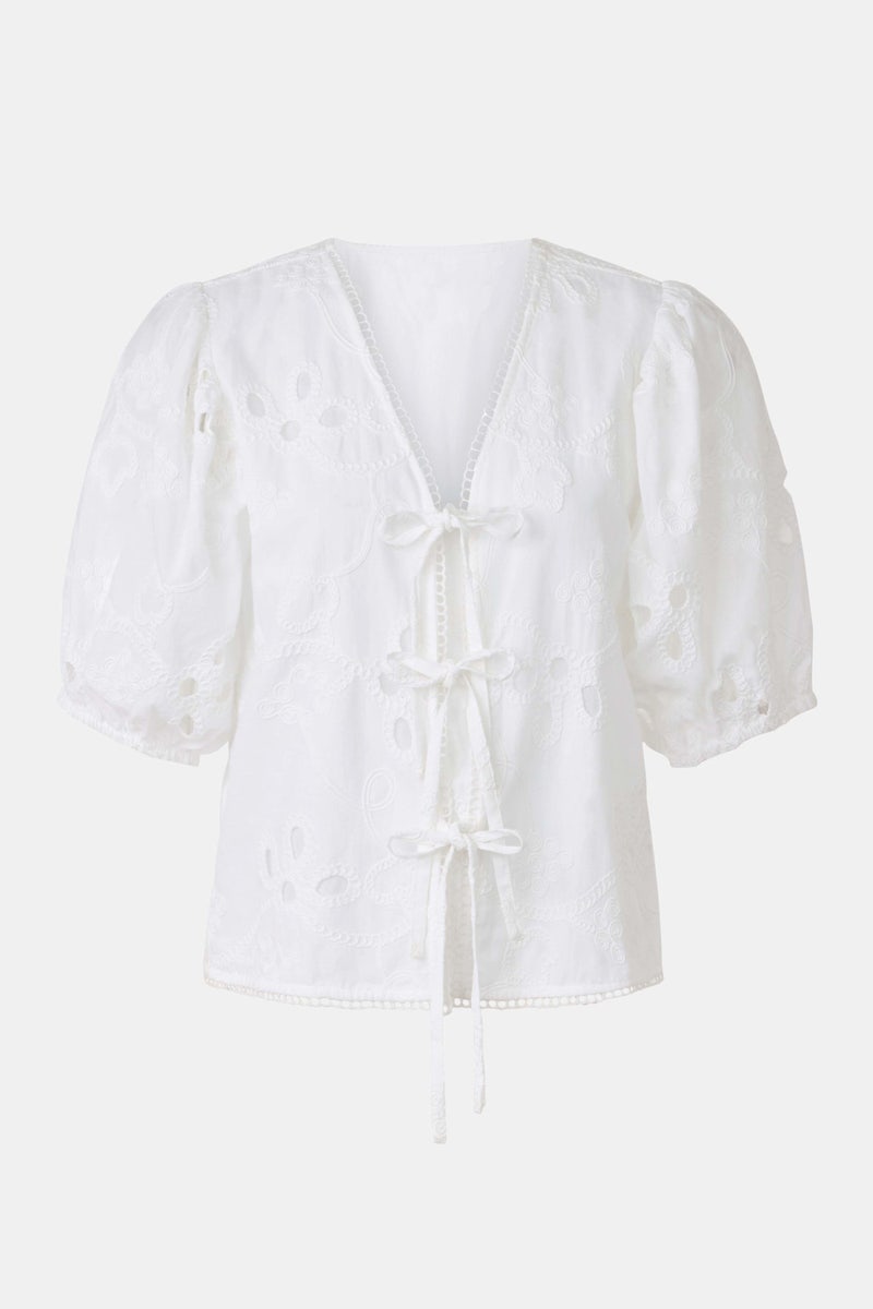 Open Tie Front Top by CeCe - Photo 4