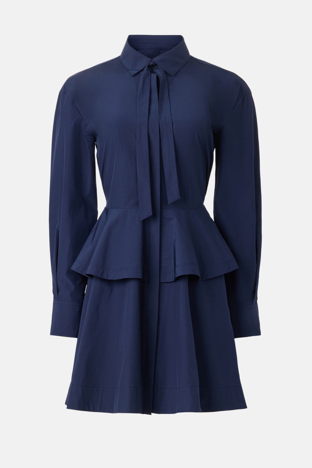 Peplum Shirt Dress With Tie by Derek Lam 10 Crosby 4