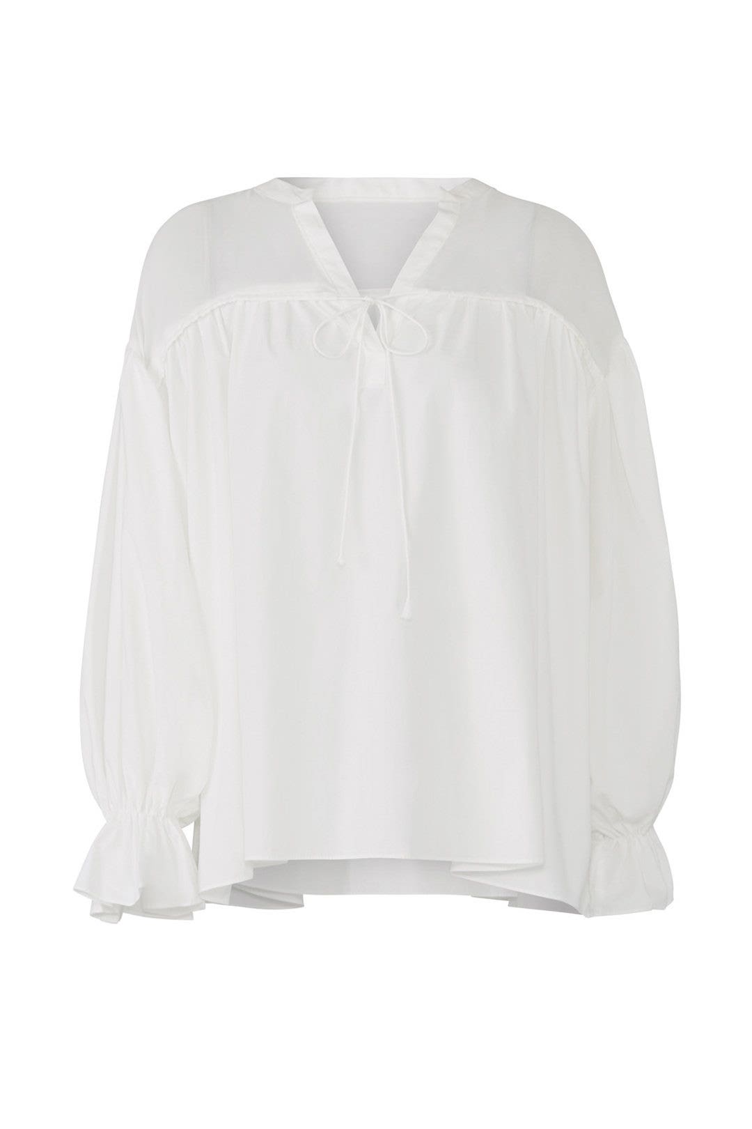 White Tied Peasant Top by Moon River 3