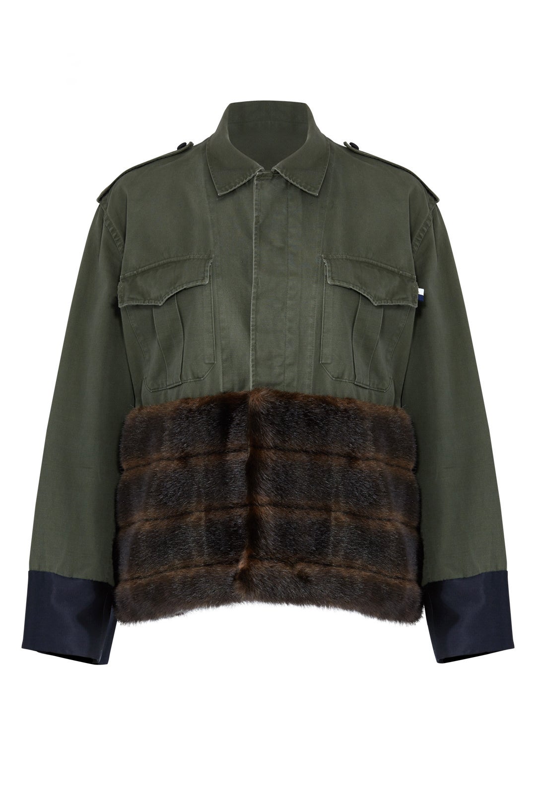 Faux Fur Trim Field Jacket by Harvey Faircloth 3