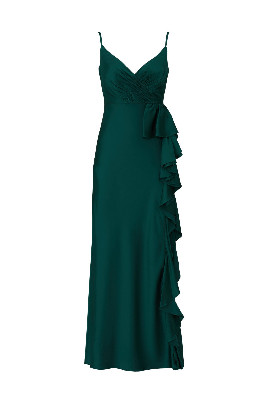 Satin Ruffled Gown by Ieena for Mac Duggal 4