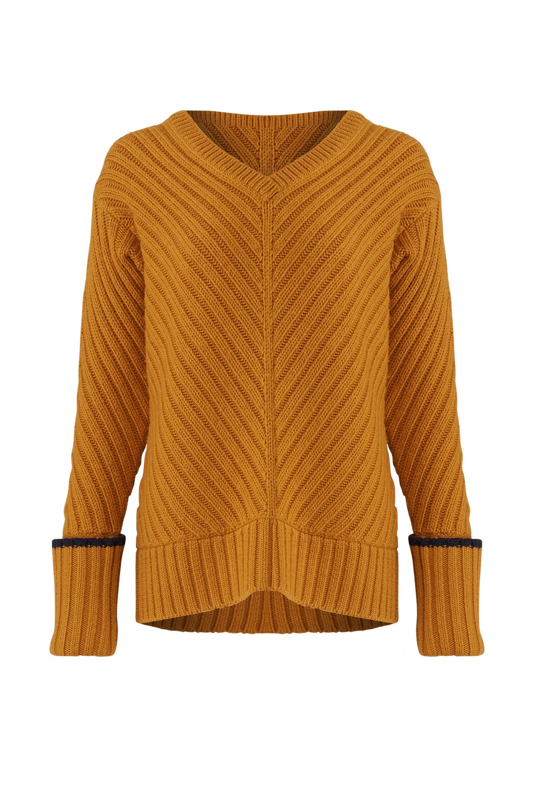 Yellow Plunge Sweater by Jason Wu