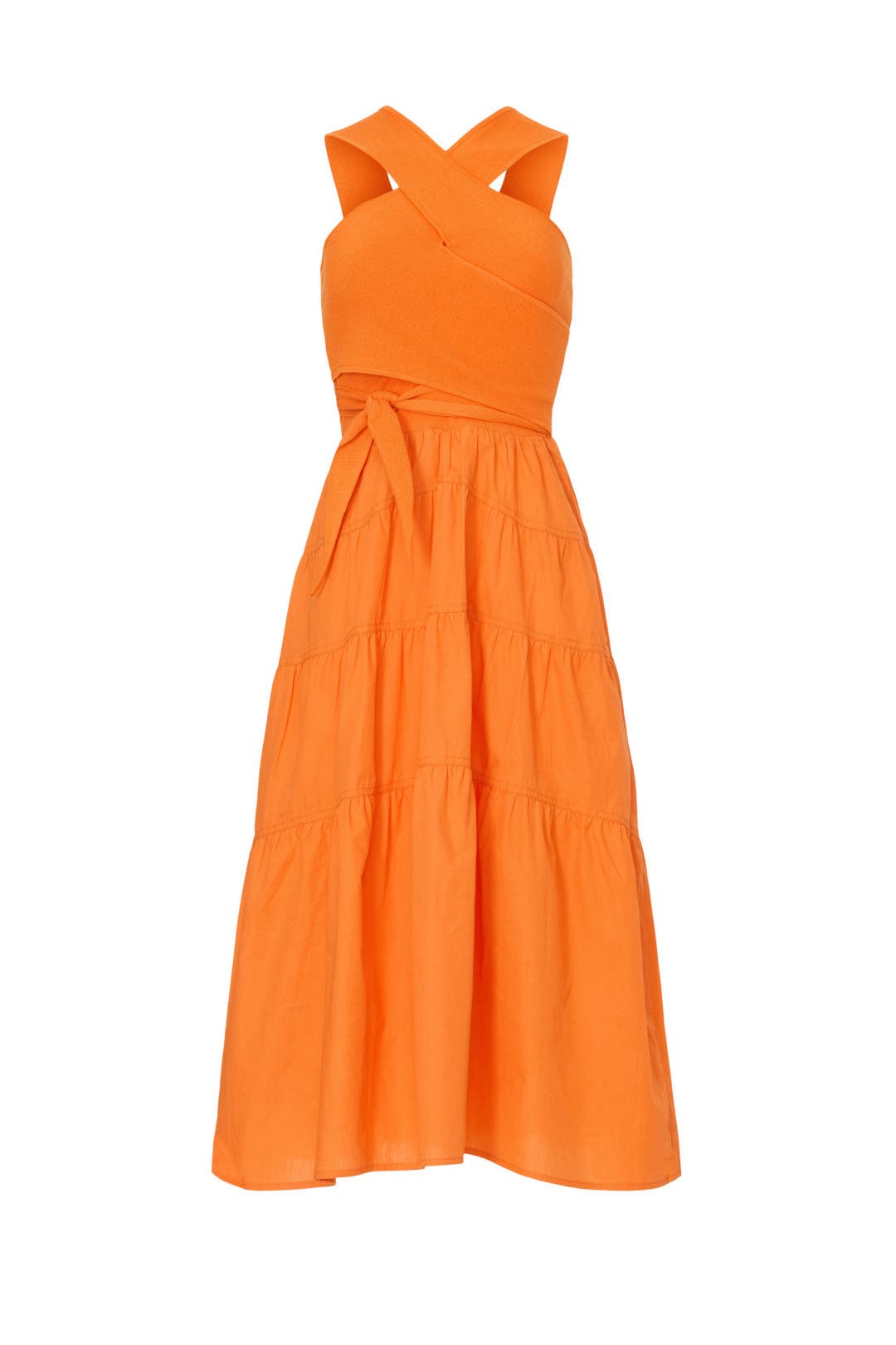 Orange Midi Dress by Derek Lam 10 Crosby x RTR | Rent the Runway
