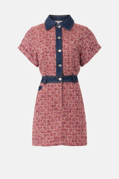 Multi Pocket Washed Denim Dress Three Piece Set Including Trousers main image 1