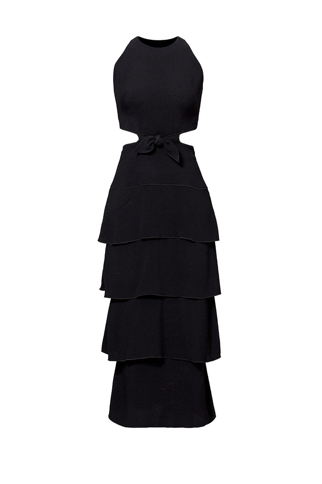Black Tiered Ruffle Dress by Proenza Schouler | Rent the Runway