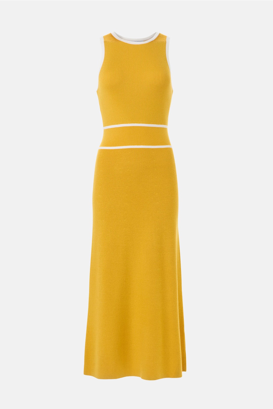 Yellow Knit Midi Dress by Toccin