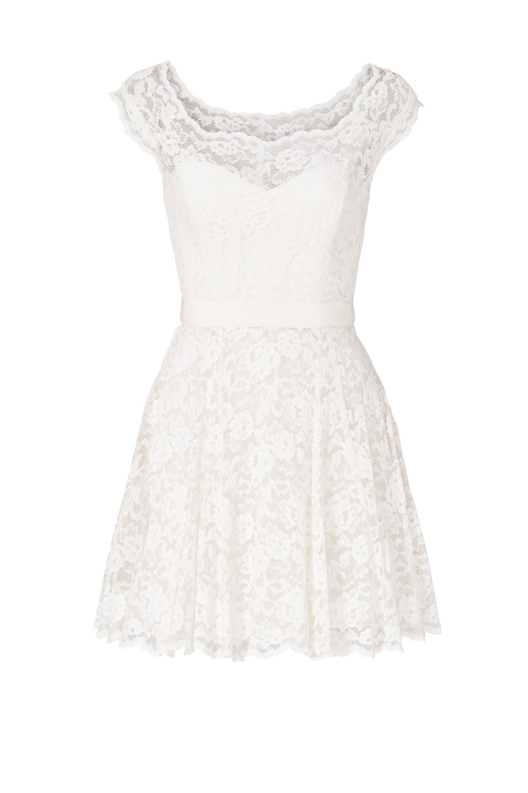 Vision in White Dress by Badgley Mischka 3