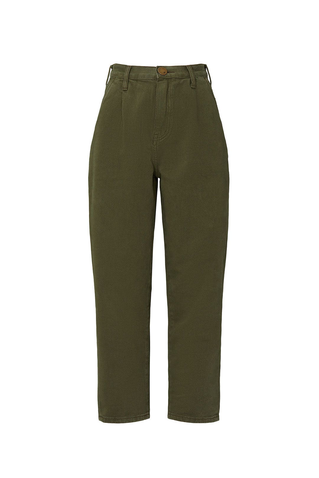Olive Military Smiths High Waist Jeans by One Teaspoon