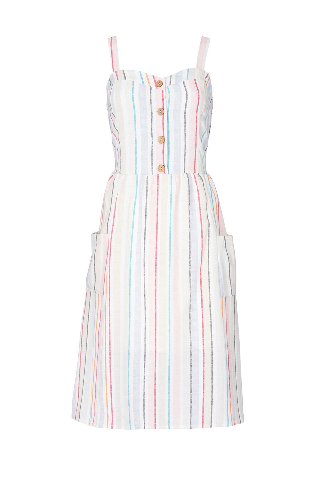 Striped Button Front Dress by Slate & Willow