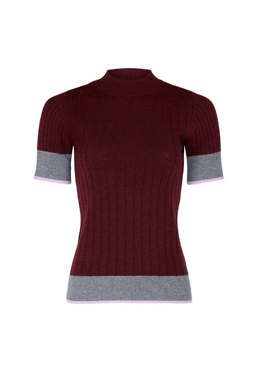 Plum Ribbed Sweater by TOME x RTR 4