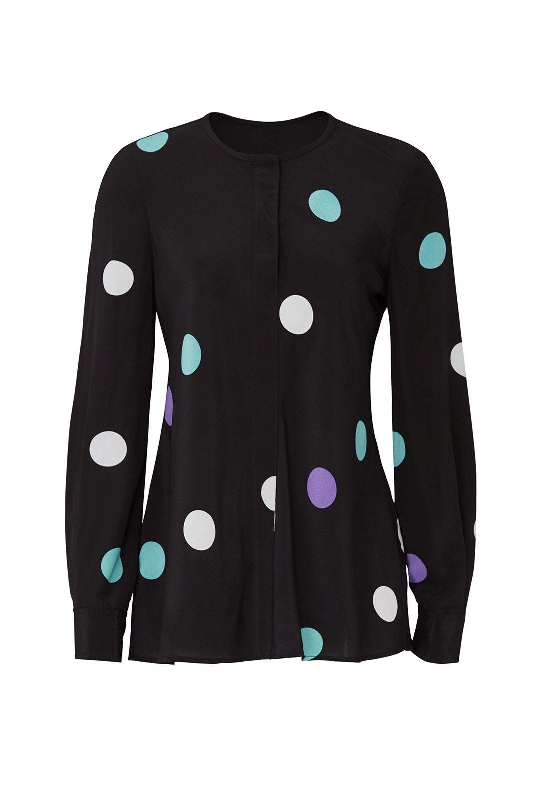 Polka Dot Button Down Blouse by Derek Lam 10 Crosby 4