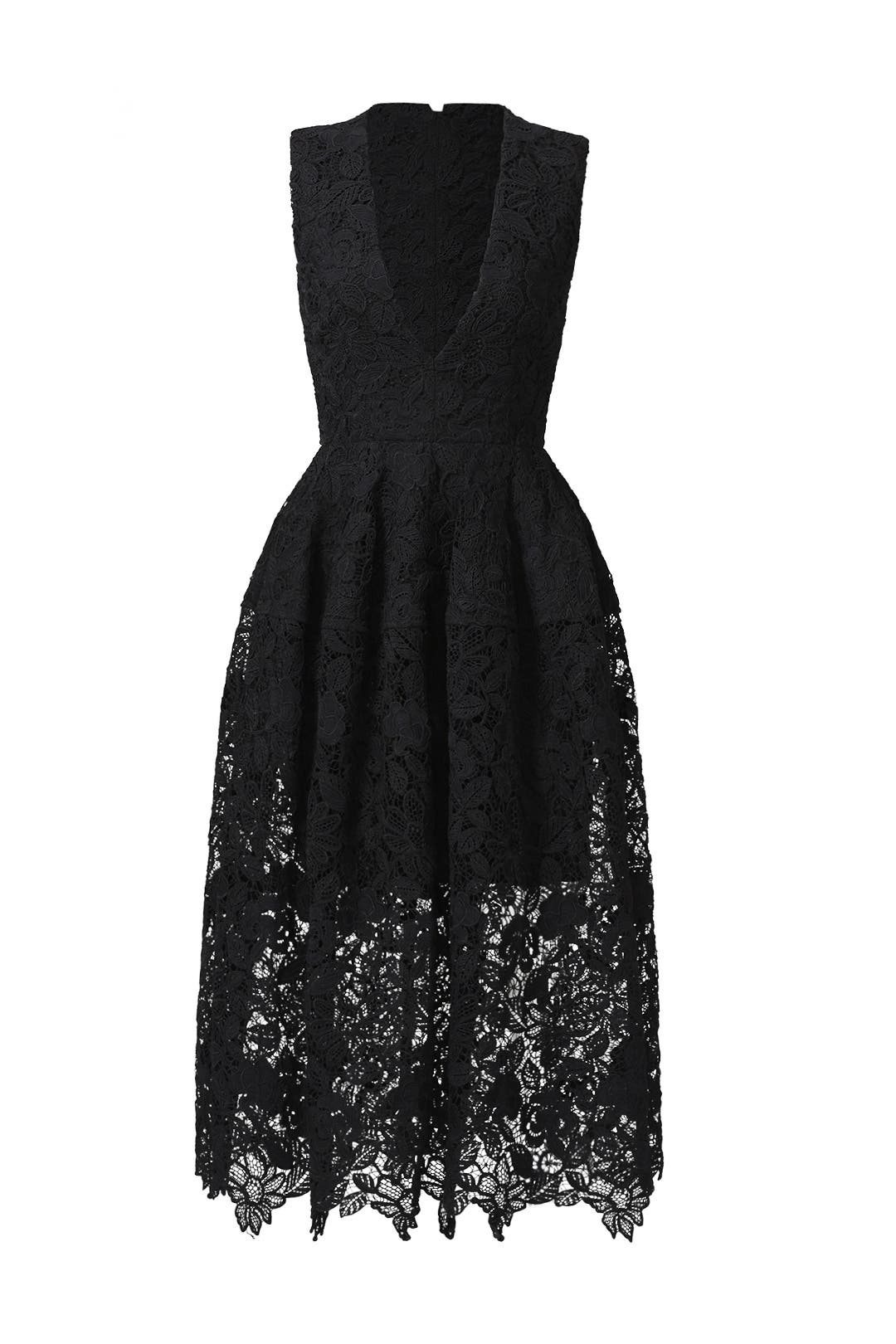 Black Mosaic Lace Ball Dress by Nicholas for $100 | Rent the Runway