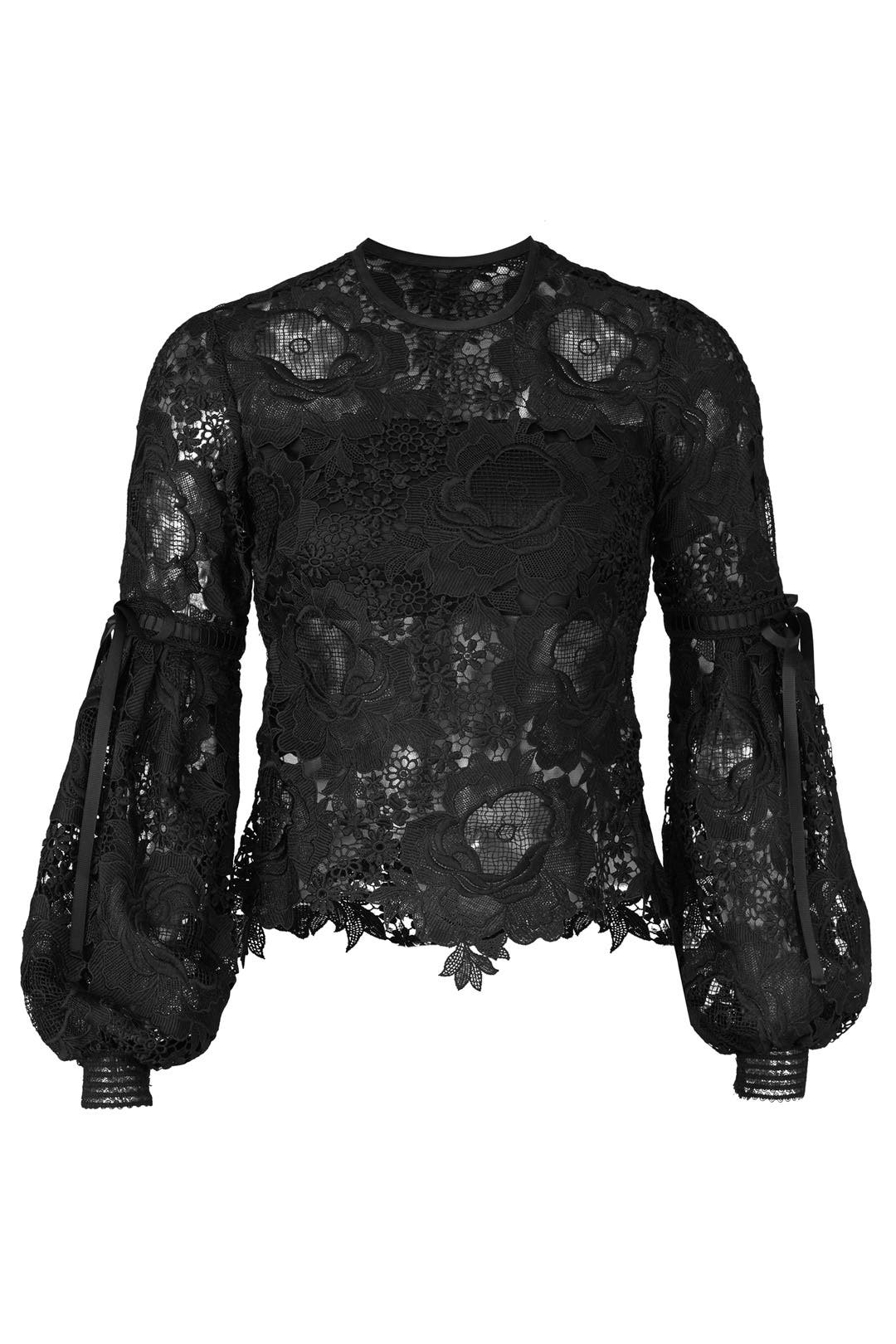 Black Elva Lace Top by UnitedWood