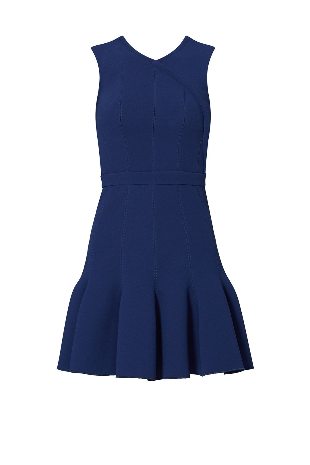 Navy Pleated Mini Dress by Carven 3