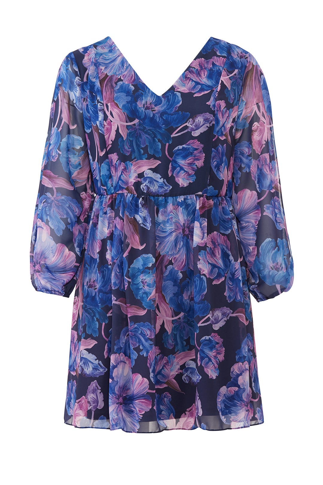 Blue Floral Print Dress by Alexia Admor