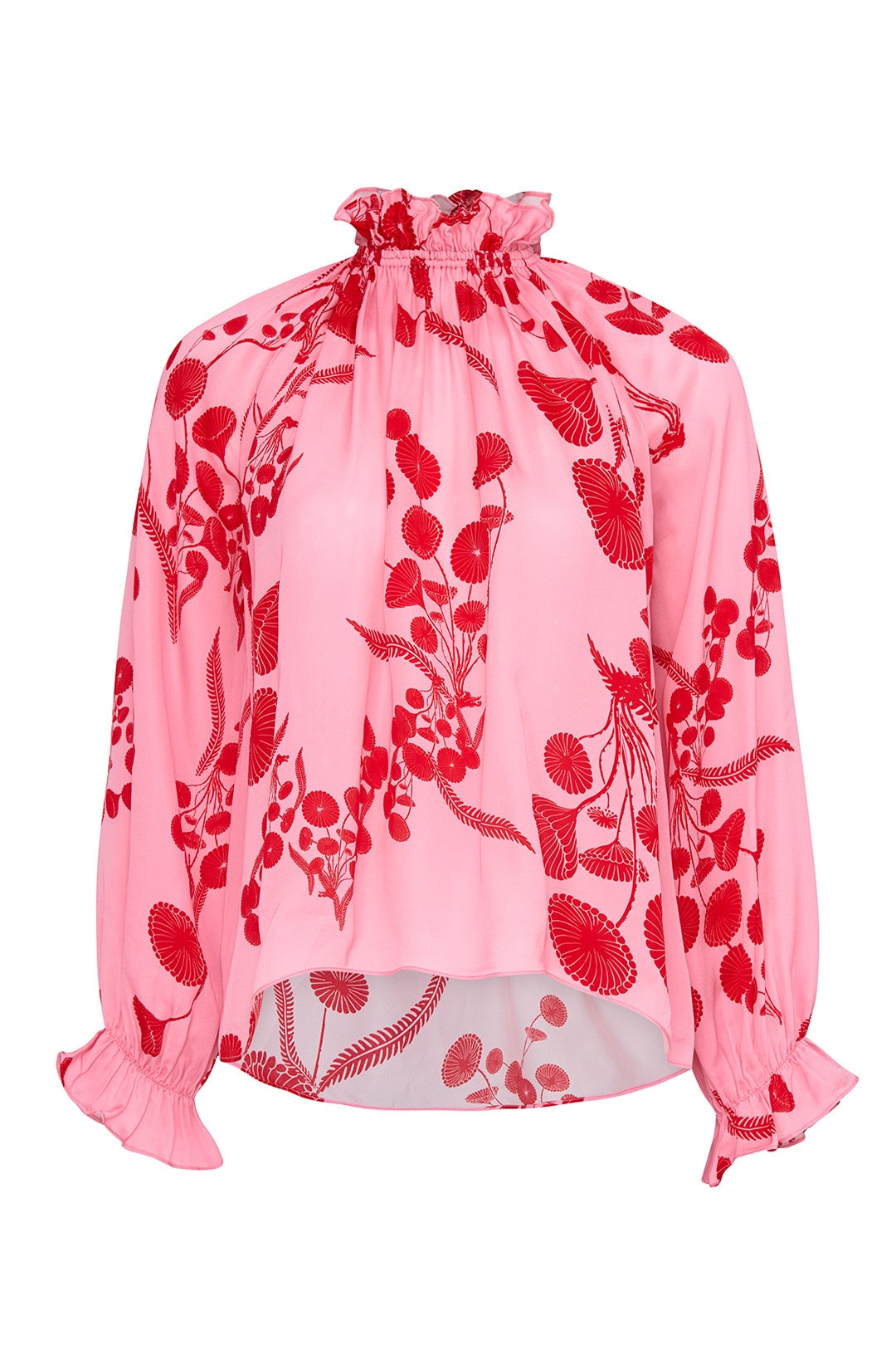 Floral Balloon Sleeve Top by Cynthia Rowley