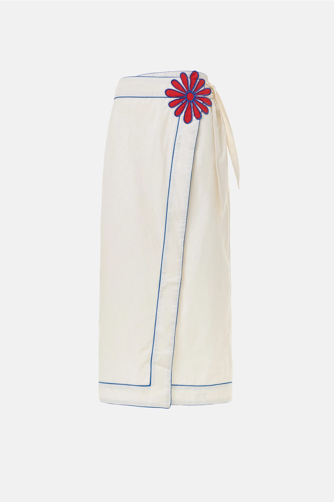 Floral Motif Warp Skirt by CAROLINA K