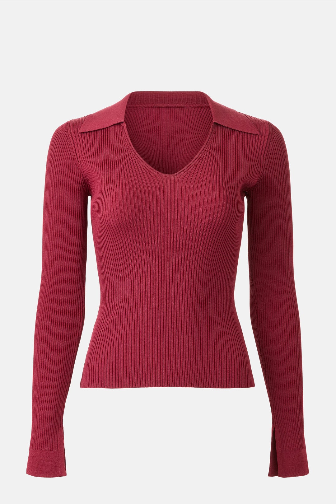 Collared Rib Knit Sweater by SIMKHAI 4