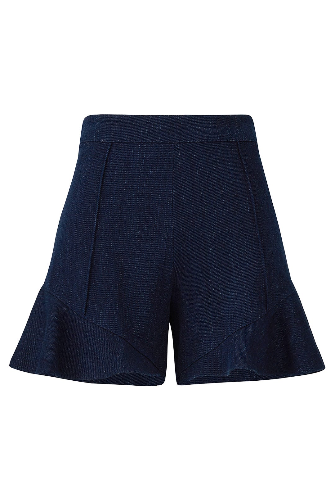 Denim Ruffle Hem Shorts by Josie Natori 3