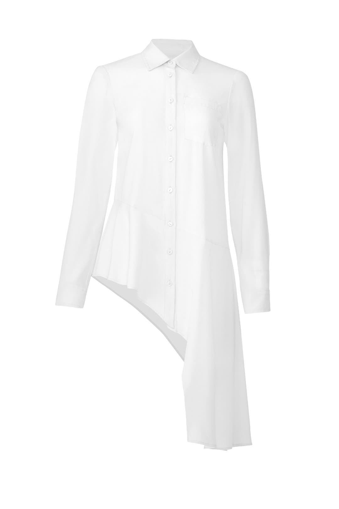 White Asymmetric Shirt by Nanette Lepore 3